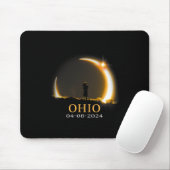 Eclipse 2024 Ohioトータル太陽のEclipse 1 マウスパッド (マウス)