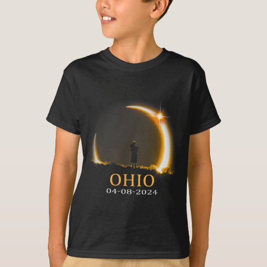 Eclipse 2024 Ohioトータル太陽のEclipse 1 Tシャツ (正面)