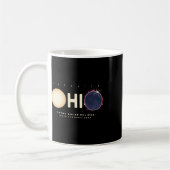 Eclipse 2024 Ohio Total Eclipse Astronomy Graphic コーヒーマグカップ (左)