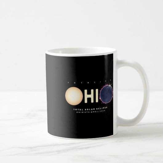 Eclipse 2024 Ohio Total Eclipse Astronomy Graphic コーヒーマグカップ (右)