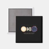 Eclipse 2024 Ohio Total Eclipse Astronomy Graphic マグネット (正面/裏面)