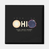 Eclipse 2024 Ohio Total Eclipse Astronomy Graphic マグネット (正面)