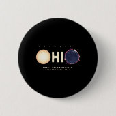 Eclipse 2024 Ohio Total Eclipse Astronomy Graphic 缶バッジ (正面)