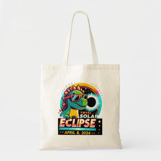 Eclipse 2024 T太陽の-レックス着用ガラス太陽の合計 トートバッグ (正面)