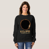 Eclipse 2025天文学クール愛好家Eclipse太陽の スウェットシャツ (正面フル)