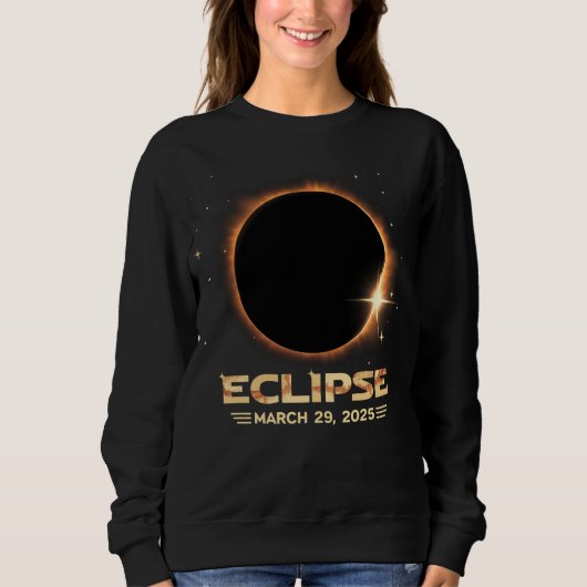 Eclipse 2025天文学クール愛好家Eclipse太陽の スウェットシャツ (正面)