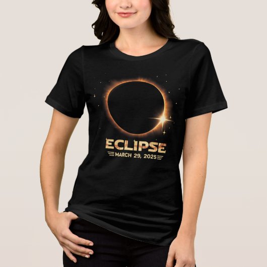 Eclipse 2025天文学クール愛好家Eclipse太陽の トライブレンドＴシャツ (正面)
