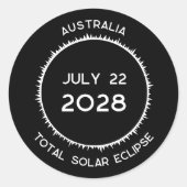Eclipse 2028オ太陽のーストラリアの合計 ラウンドシール (正面)
