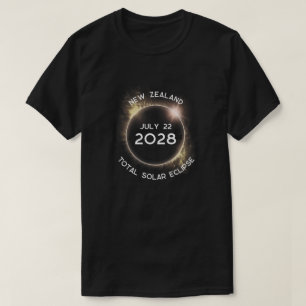 Eclipse 2028ニュー太陽のジーランドの合計 tシャツ