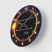 Eclipse:3つの隠し事 ラウンド壁時計 (傾斜)