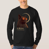 Eclipse April 8 2024 Total Annular Eclipse Cat Fan Tシャツ (正面)