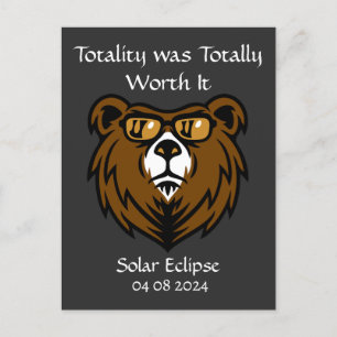 Eclipse Bear Eclipse太陽のビューアーの合計数 ポストカード