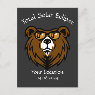 Eclipse Bear Eclipse太陽のビューアーの合計数 ポストカード