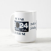 Eclipse Erie PA 2024全体のパス コーヒーマグカップ (正面左)