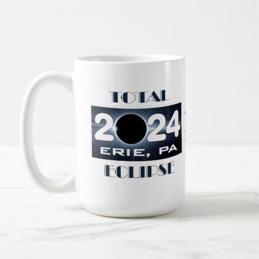 Eclipse Erie PA 2024全体のパス コーヒーマグカップ (左)