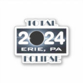 Eclipse Erie PA 2024全体のパス シール (正面)