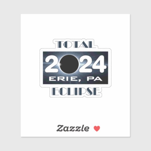 Eclipse Erie PA 2024全体のパス シール (シート)