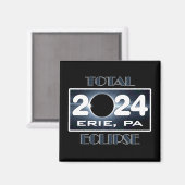 Eclipse Erie PA 2024全体のパス マグネット (正面/裏面)
