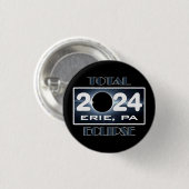 Eclipse Erie PA 2024全体のパス 缶バッジ (正面&裏面)