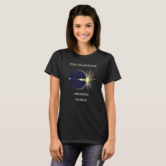 Eclipse Flare 04 08 24皆既日食ア太陽のルカンサ Tシャツ (正面フル)