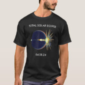 Eclipse Flare 04 08 24 Total Solar Eclipse America Tシャツ (正面)
