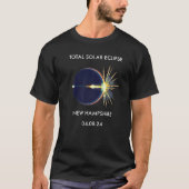 Eclipse Flare 04 08 24 Total Solar Eclipse New Ham Tシャツ (正面)