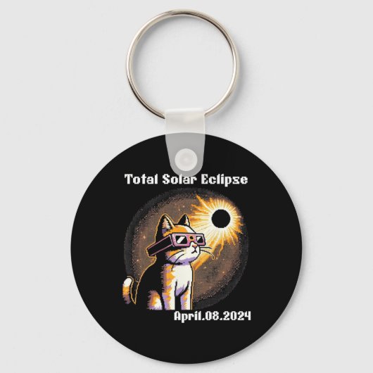 Eclipse G太陽のを着たEclipse Tee 2024キャッ太陽のト キーホルダー (正面)