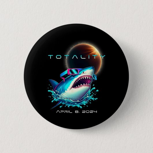 Eclipse Gles Totality 2024 Eclipsを使用しおもしろいた太陽の 缶バッジ (正面)