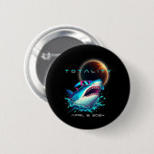 Eclipse Gles Totality 2024 Eclipsを使用しおもしろいた太陽の 缶バッジ (正面&裏面)