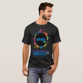 Eclipse Indiana 2024太陽の総カラフル量 Tシャツ (正面フル)