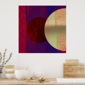 Éclipse lunaire - abstrait ポスター (キッチン)