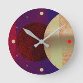 Éclipse lunaire - abstrait ラウンド壁時計 (正面)