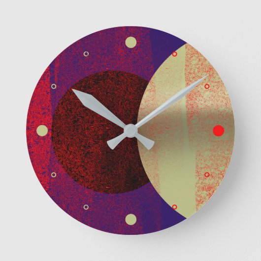 Éclipse lunaire - abstrait ラウンド壁時計 (正面)