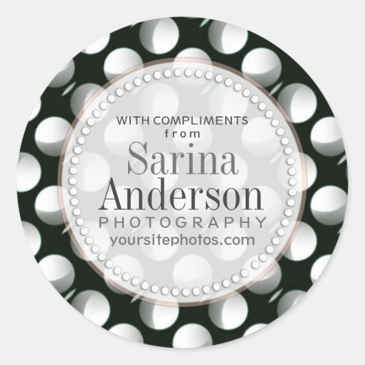 Eclipse Lunar Pattern太陽のビジネスステッカー ラウンドシール (正面)