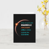 Eclipse Maumelle Arkansas Total 太陽の Eclipse 2024 カード (黄色い花)
