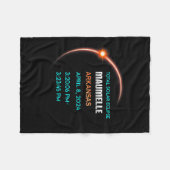 Eclipse Maumelle Arkansas Total 太陽の Eclipse 2024 フリースブランケット (正面(横))