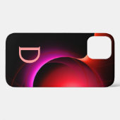 ECLIPSE MONOGRAMブラックピンクパープルレッドスワーズ Case-Mate iPhoneケース (裏面 (横))