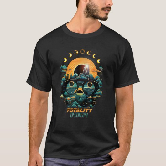 Eclipse Phases Total Solar Eclipse 2024 Totality A Tシャツ (正面)