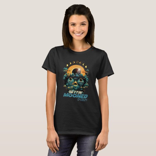 Eclipse Phases Total Solar Eclipse Getting Mooned  Tシャツ (正面フル)
