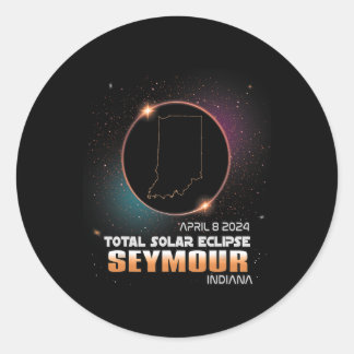 Eclipse Seymourインディアナ太陽のトータルEclipse 2024 ラウンドシール