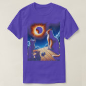 Eclipse Tabby CatがEclipse Cat Eclipを太陽の見る Tシャツ (デザイン正面)