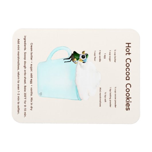 Eclipse the Dragon Hot Cocoa Cookie Recipe Magnet マグネット (横)