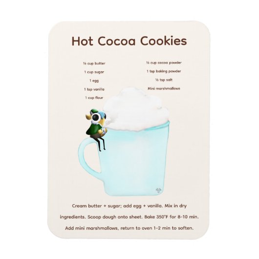Eclipse the Dragon Hot Cocoa Cookie Recipe Magnet マグネット (縦)