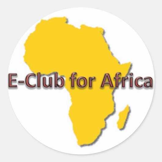 Eclub for Africaのステッカー ラウンドシール (正面)
