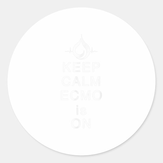 ECMO PRN Calm ECMO保がTシャツに装着 ラウンドシール (正面)