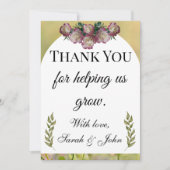 Eco Friendly Botanical Greenery,Thank You  サンキューカード (正面)