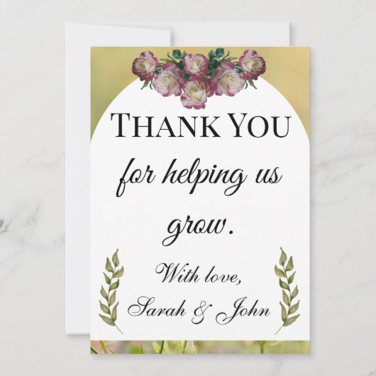 Eco Friendly Botanical Greenery,Thank You  サンキューカード (正面)