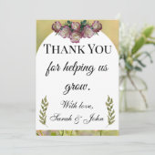 Eco Friendly Botanical Greenery,Thank You  サンキューカード (スタンド正面)