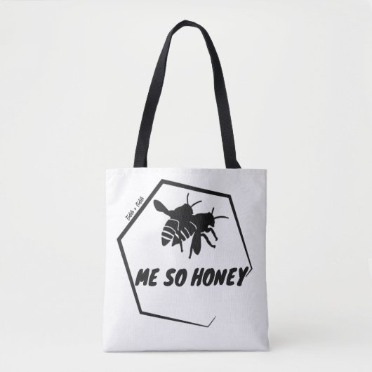 Eco-friendly cloth bag with lovely bees トートバッグ (正面)