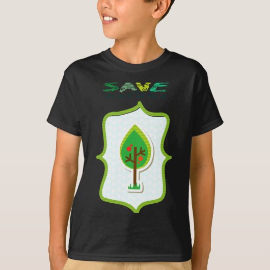 Eco Friendly Evergreen Design T Shirt  Tシャツ (正面)